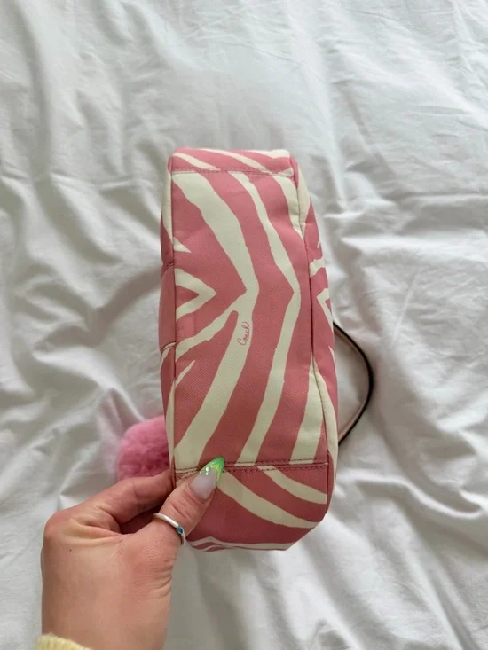 vintage Coach Pink Zebra Print Small Shoulder Bag - Picture 6 of 10